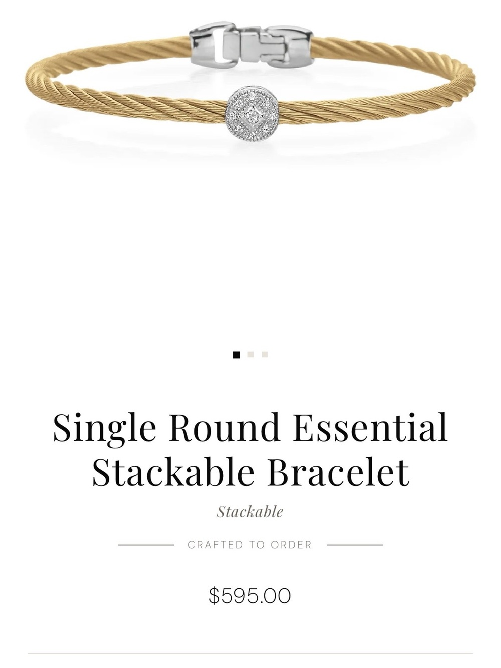 Single Round Essential Stackable Bracelet - Picture 2 of 7